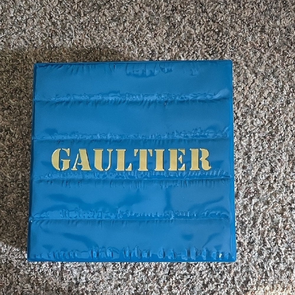 Jean Paul Gaultier Vibrant Blue Box with Gold Lettering
